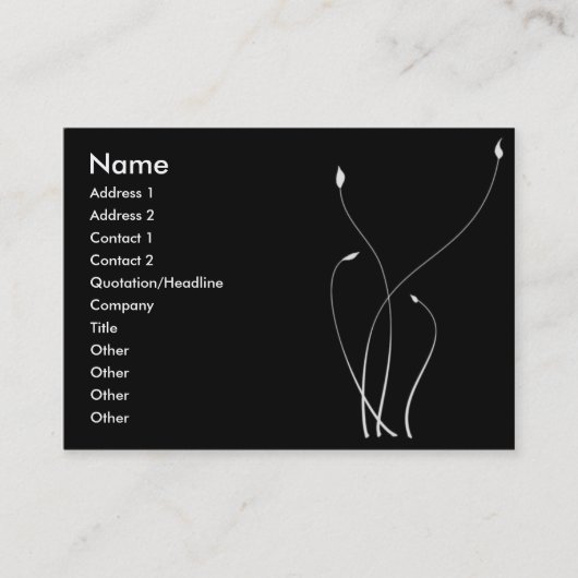 Carte De Visite Foliage Mono | (Devant)