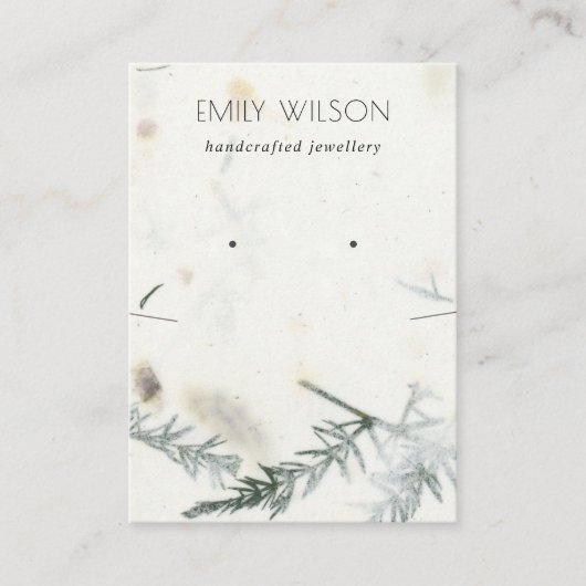 Carte De Visite Foliage Papier artisanal Texture Elevage Collier  (Devant)