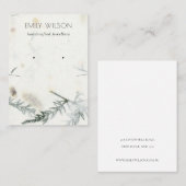 Carte De Visite Foliage Papier artisanal Texture Elevage Collier  (Devant / Derrière)