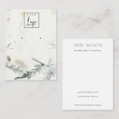 Carte De Visite Foliage Papier artisanal Texture Elevage Collier (Devant / Derrière)