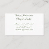 Carte De Visite Foliage simple (Dos)