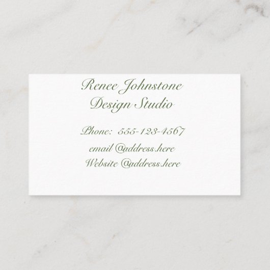 Carte De Visite Foliage simple (Dos)