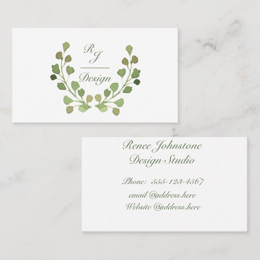 Carte De Visite Foliage simple (Devant / Derrière)