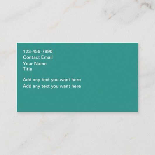 Carte De Visite Foliage tropical (Dos)