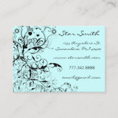 Carte De Visite Folksy Boho Frotte Oiseaux & Fleurs Floral (Devant)