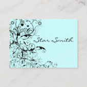 Carte De Visite Folksy Boho Frotte Oiseaux & Fleurs Floral (Dos)