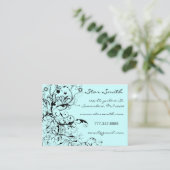 Carte De Visite Folksy Boho Frotte Oiseaux & Fleurs Floral (Debout devant)