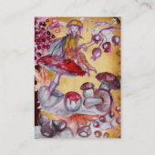 Carte De Visite FOLLET MAGIQUE DE CHAMPIGNONS Antique Parchemin (Dos)