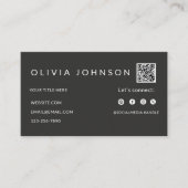 Carte de visite foncé (Devant)