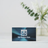 Carte de visite foncé bleu de Wireframe de la (Debout devant)