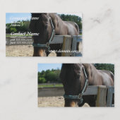 Carte de visite foncé de cheval de pur sang de (Devant / Derrière)