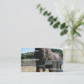 Carte de visite foncé de cheval de pur sang de (Debout devant)