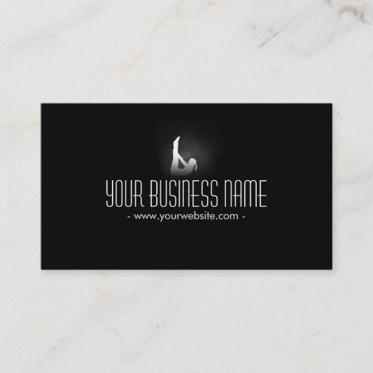 Carte de visite foncé de forme physique de pose de (Devant)