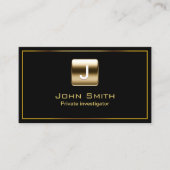 Carte de visite foncé de l'enquêteur sur le timbre (Devant)
