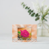 Carte de visite foncé de Merci de rose de rose (Debout devant)