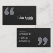 Carte de visite foncé de redacteur publicitaire de (Devant / Derrière)