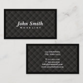 Carte de visite foncé de romancier d'édredon de (Devant / Derrière)