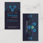 Carte de visite foncé des vagues du cercle (Devant / Derrière)