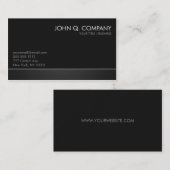 Carte de visite foncé fait sur commande moderne - (Devant / Derrière)