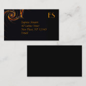 Carte de visite foncé moderne (Devant / Derrière)