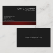 Carte de visite foncé professionnel moderne - (Devant / Derrière)