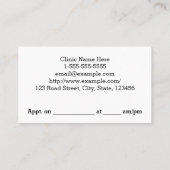 Carte de visite foncé, propre, professionnel (Dos)