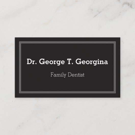 Carte de visite foncé, propre, professionnel (Devant)