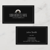 Carte de visite foncé simple simple de café de (Devant / Derrière)