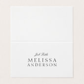 Carte De Visite Fonction élégante (Extérieur déplié)