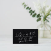 Carte De Visite Fonctionnel Abstrait Noir (Debout devant)