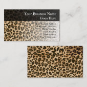 Carte De Visite Fond à Imprimé Léopard (Devant / Derrière)