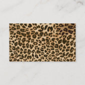Carte De Visite Fond à Imprimé Léopard (Dos)