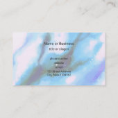 Carte De Visite Fond abstrait espace extérieur marbré bleu (Dos)