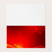 Carte De Visite fond abstrait rouge (Extérieur déplié)