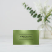Carte De Visite Fond abstrait vert brillant moderne (Debout devant)