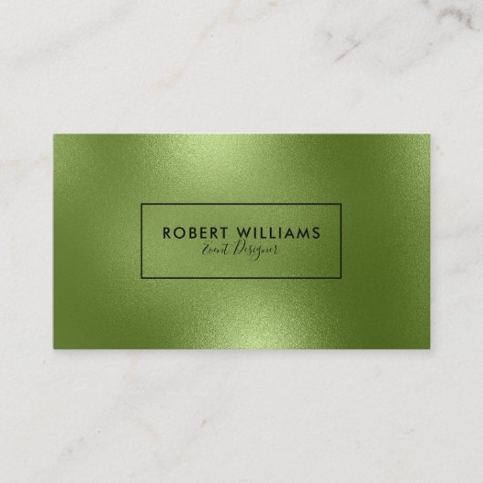 Carte De Visite Fond abstrait vert brillant moderne (Devant)