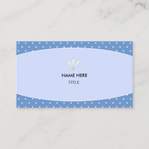 Carte De Visite Fond bleu clair élégant et étoilé