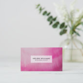 Carte De Visite Fond de couleurs fluides modernes rose profond (Debout devant)