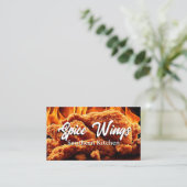 Carte De Visite Fond de feu de poulet frit (Debout devant)