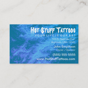 Carte De Visite Fond de flammes fantomatiques inspiré des tatouage
