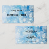 Carte De Visite Fond de flocon de neige (Devant / Derrière)