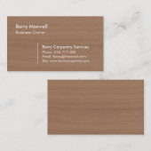 Carte De Visite Fond de grain de texture de bois Menuiserie (Devant / Derrière)