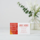 Carte De Visite Fond de peinture d'aquarelle (Debout devant)