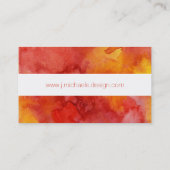 Carte De Visite Fond de peinture d'aquarelle (Dos)