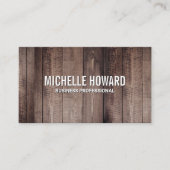 Carte De Visite Fond de planches de bois (Devant)