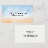 Carte De Visite Fond de texture orange bleu (Devant / Derrière)