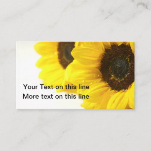 Carte De Visite Fond de tournesols naturels