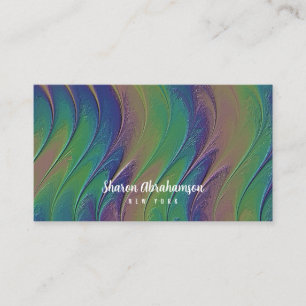 Carte De Visite Fond d'opale iridescent faux arc-en-ciel