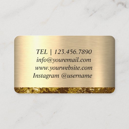 Carte De Visite Fond d'or (Dos)