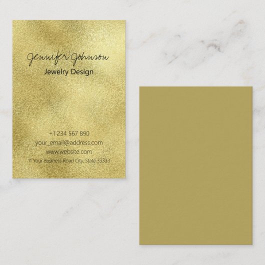 Carte De Visite Fond d'or (Devant / Derrière)